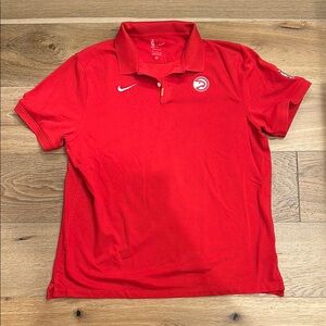 Nike Red Men's Polo Shirt Atlanta Hawks